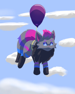 3_toes ambiguous_gender balloon bound feet feral floating inflatable paws solo toes lewdkitten069 nintendo pokemon entro'pi generation_5_pokemon pokemon_(species) zorua 4:5 absurd_res hi_res