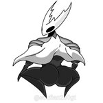 ambiguous_gender big_butt butt butt_focus crouching looking_back parody simple_background solo spread_legs spreading white_background soufian200gt broly_culo hollow_knight team_cherry hollow_knight_(character) pure_vessel_(hollow_knight) arthropod insect vessel_(species) featureless_(disambiguation) 1:1 2021 hi_res meme monochrome