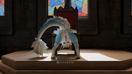 ambiguous_fluids animal_genitalia animal_penis anthro blue_body bodily_fluids canine_genitalia canine_penis chair cum cum_in_ass cum_inside detailed_background disembodied_penis fluffy fluffy_tail fur furniture genital_fluids genitals knot looking_at_viewer looking_back looking_back_at_viewer looking_through looking_through_legs looking_through_legs_at_viewer male nude pawpads penis pink_pawpads pink_penis rear_view solo tail throne throne_room tuft view white_body white_fur mythology dragon furred_dragon furred_scalie mythological_creature mythological_scalie novabeast scalie 16:9 3d_(artwork) blender_(artwork) digital_media_(artwork) hi_res widescreen