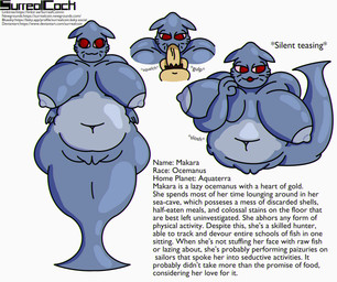 anthro big_breasts big_nipples blue_body breasts fat_belly fellatio female flippers genitals lore makara_(surrealcock) nipples ocemanus onomatopoeia oral overweight overweight_female penile plump_labia red_sclera sex solo sound_effects text vulva whiskers surrealcock absurd_res english_text hi_res url