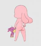 anthro butt female fur genitals grey_background heart_symbol loli nude pink_body pink_fur plushie pussy rear_view simple_background solo standing young young_anthro threek cartoon_network the_amazing_world_of_gumball anais_watterson daisy_the_donkey lagomorph leporid mammal rabbit 2019 absurd_res hi_res