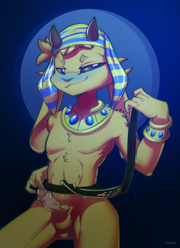 5_fingers anthro balls brown_eyes fingers foreskin foreskin_play foreskin_pull genitals humanoid_genitalia humanoid_penis kneeling male penis smile solo ratcha lace_(lacethecutegoat) felid feline mammal 2020 digital_media_(artwork) hi_res shaded