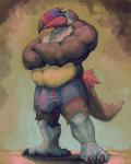 anthro anthrofied barazoku beak big_bulge boxer_briefs bulge clothing male musclegut muscular muscular_anthro muscular_male overweight overweight_anthro overweight_male pokemorph solo standing underwear nommz nintendo pokemon avian bird generation_7_pokemon pokemon_(species) toucannon 2017 4:5 absurd_res hi_res