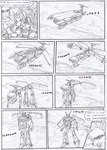 aircraft airship anthro black_and_white canid canine chair chevka clothing cloud comic dialogue duncan_(kitfox_crimson) english_text eye_patch eyewear female field flying_machine fur furniture general_sonov group hair hands_behind_back kangaroo kitfox-crimson klunk macropod male mammal marsupial military_uniform monochrome mountain natasha_(kitfox-crimson) onomatopoeia sketch sky sound_effects speech_bubble standing stolen_generation text transformation transformation_sequence trio uniform vehicle