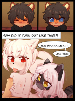 anthro black_hair blue_eyes blush bodily_fluids breasts clothed clothing dialogue erection fellatio female flat_chested foreskin fur genitals group hair handjob loli long_hair male nipples nude oral partially_retracted_foreskin penile penis red_eyes sex shirt short_hair shota sweat tail text tongue tongue_out topwear white_hair yellow_eyes young young_anthro young_female young_male aoizuri amalia_(claralaine) ghost_(claralaine) ken_(claralaine) domestic_cat felid feline felis ghost mammal spirit 2019 3:4 comic english_text hi_res pseudo_incest_(lore) stepbrother_(lore) stepbrother_and_stepsister_(lore) stepsibling_(lore) stepsister_(lore)