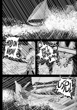 anthro beach boat bone collar countershade_face countershade_fur countershade_torso countershading dialogue feathers fell_down female fur male muscular muscular_anthro muscular_male night sea skull storm text tribal unconscious vehicle water watercraft wave x_eyes efradraws northwind_(efradraws) kasni_(efradraws) n'tal_(northwind) uspul_(efradraws) avian bird canid canine canis corvid magpie_(corvid) mammal oscine passerine wolf absurd_res black_and_white comic digital_media_(artwork) english_text halftone hi_res monochrome