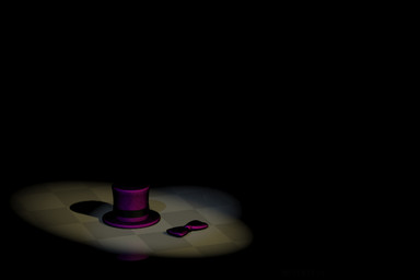 bow_(feature) bow_tie checkered checkered_floor clothing clothing_focus dark hat headgear headwear not_furry purple_bow_tie purple_clothing purple_hat purple_headwear purple_top_hat spotlight teeth top_hat zero_pictured unknown_artist five_nights_at_freddy's five_nights_at_freddy's_4 scott_cawthon scottgames 2015 3:2 3d_(artwork) digital_media_(artwork) official_art