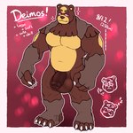 anthro balls big_balls big_penis brown_body cute_fangs fangs genitals humanoid_genitalia humanoid_hands humanoid_penis looking_at_viewer male musclegut muscular penis solo teeth text lewderdaydreams nintendo pokemon pokemon_legends_arceus fan_character generation_8_pokemon pokemon_(species) ursaluna 1:1 2022 absurd_res hi_res