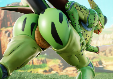 anthro black_claws bulge bulge_from_behind butt butt_focus claws glistening glistening_butt green_body green_skin male markings mostly_nude muscular muscular_thighs not_furry not_furry_focus open_mouth presenting presenting_hindquarters red_sclera seductive solo spots spotted_body spotted_butt spotted_skin sunny tail teasing teasing_with_butt thick_tail thick_thighs tongue tongue_out valley darkflash23 dragon_ball cell_(dragon_ball) imperfect_cell arthropod bio-android_(dragon_ball) 3d_(artwork) digital_media_(artwork) hi_res