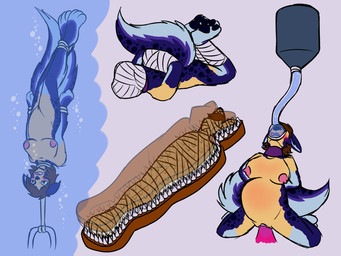 abdominal_bulge animal_ears animal_tail arms_tied asphyxiation bdsm blue_body blue_fur blush bondage bound breasts brown_hair bubble clitoris coffin countershading dildo dildo_in_vagina dildo_insertion drowning face_wraps feet_tied female fur genitals hair hands_tied hogtied iron_maiden markings mask mummification neck_tied nipples open_mouth pawpads penetration peril predicament_bondage sex_toy sex_toy_in_vagina sex_toy_insertion snout solo spikes spots spotted_markings torture_device tube_gag vaginal vaginal_penetration vulva water sandentwins smidges_(sandentwins) animal_humanoid humanoid mammal mammal_humanoid rodent rodent_humanoid sciurid sciurid_humanoid tree_squirrel_humanoid 4:3 colored_sketch hi_res sketch trans_(lore) trans_man_(lore)