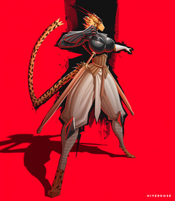 anthro arm_wraps armor boob_armor clothing eyebrows female fighting_pose gauntlets gloves handwear leg_wraps long_eyebrows melee_weapon pose sheathed_sword solo sword weapon wraps hiverdose last_fables lieren_(last_fables) felid leopard mammal pantherine hi_res