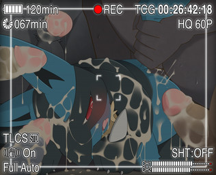 all_fours ambiguous_gender anthro balls black_body black_fur blue_body blue_fur blush bodily_fluids brown_body brown_fur bukkake camera_view claws cum cum_covered cum_drip cum_everywhere cum_inside cum_on_face cum_on_penis cum_string dripping erection fur gangbang genital_fluids genitals group group_sex half-closed_eyes humanoid_genitalia humanoid_penis humanoid_pointy_ears male messy narrowed_eyes nude open_mouth orgasm penetration penis pointy_ears questionable_consent recording red_eyes semi-anthro sex spikes tail tail_grab text tongue yellow_body yellow_fur nekokagebevil nintendo pokemon canid canine generation_4_pokemon lucario mammal pokemon_(species) digital_media_(artwork)