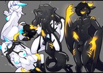 abdominal_bulge all_the_way_through anthro areola assimilation balls biped black_bars black_body black_hair blue_areola blue_eyes blue_inner_ear blue_insides blue_nipples bodily_fluids breasts cum cum_drip dripping duo erection female front_view ftm_transformation fur gender_transformation genital_fluids genitals glans glistening glistening_body gloves_(marking) glowing glowing_cum glowing_genitalia glowing_markings glowing_penis goo_drip goo_transformation gradient_penis grey_background hair horn looking_at_another looking_back looking_back_at_another male markings motion_lines nipples nude orange_penis penetration penis pussy rear_view sharp_teeth simple_background smile species_transformation standing takeover teeth transformation transformation_sequence unbirthing unusual_bodily_fluids unusual_cum unusual_genital_fluids unusual_insides vaginal vore white_body white_fur white_hair winged_arms wings yellow_eyes yellow_sclera mxl frost_(mxl) zephyr_(rubberbutt) bat mammal colored hi_res letterbox shaded