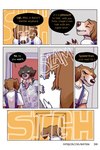 2:3 angry bastriw brown_eyes canid canine canis clothing comic cross-popping_vein dani_(bastriw) dialogue domestic_dog english_text female fernando_(bastriw) hi_res male mammal slam text url yellow_eyes