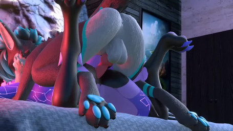 all_fours anal anal_penetration animal_genitalia anthro anthro_on_anthro anthro_penetrated anthro_penetrating anus backsack balls bed bedroom bouncing_balls butt dominant dominant_male duo ear_piercing erection facial_piercing femboy from_behind_position fur furniture genitals hair imminent_knotting intersex intersex/male intersex_penetrated knot lying male male_penetrating nose_piercing nude on_bed pawpads paws penetration penile penile_penetration penis perineum piercing pinned pinned_to_bed rear_view sex sheath sound_effects submissive submissive_intersex tail top_hole vaginal vulva chaotic_eclipse sound_warning mythology dewvrc kipwolf canid canine canis dragon mammal mythological_creature mythological_scalie nardoragon rexouium scalie wolf 16:9 3d_(artwork) 3d_animation animated digital_media_(artwork) short_playtime sound video widescreen
