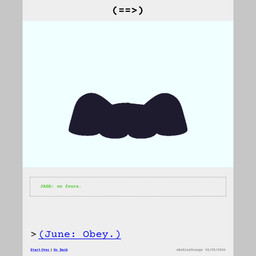 anus bdsm black_hair blush blush_lines bottomless buckteeth butt clothed clothed_female clothing comic_panel dialogue eyewear female footwear genitals glasses hair not_furry on_ground onesie pajamas pantsless penis petplay puppyplay roleplay short_hair small_penis socks solo teeth teleportation text white_body ashleyorange epilepsy_warning homestuck ms_paint_adventures june_egbert human mammal 1:1 animated animated_comic comic hi_res trans_(lore) trans_woman_(lore)