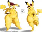 2019 anthro big_butt breasts butt cleft_tail crossgender detective_pikachu digital_media_(artwork) female generation_1_pokemon hi_res magnifying_glass nintendo pikachu pokemon pokemon_(species) shaded solo tail text thick_thighs url viejillox