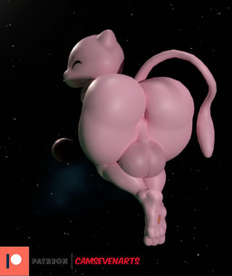anthro anus backsack balls big_balls big_butt butt eyes_closed genitals huge_balls huge_butt male nude_anthro nude_male patreon_logo pink_body solo space tail camseven nintendo patreon pokemon generation_1_pokemon legendary_pokemon mew_(pokemon) pokemon_(species) 3d_(artwork) digital_media_(artwork)