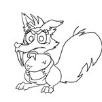 acorn female feral food fruit ice nut_(fruit) parody plant solo prostokvashino scrat tama-tama hybrid age_(disambiguation) 1:1 monochrome