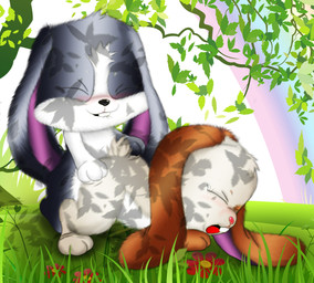 all_fours bite biting_lip biting_own_lip brown_body brown_fur doggystyle duo eyes_closed female feral from_behind_position fur grey_body grey_fur hase lips long_ears male male/female open_mouth orgasm self_bite sex tongue white_body white_fur young young_feral onstatobol jamster snuggelina snuggle_bunny domestic_rabbit hare lagomorph leporid lop_rabbit mammal oryctolagus rabbit hi_res