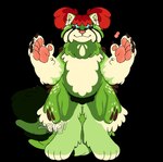 ambiguous_gender anthro claws hair happy pawpads paws smile solo standing chowmalgamation felid feline mammal pallas's_cat 2023 model_sheet