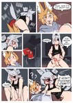 5_fingers abs anus black_clothing black_shirt black_tank_top black_text black_topwear blonde_eyebrows blonde_hair blonde_pubes bodily_fluids bottomless bottomless_female bottomless_humanoid bottomless_male bottomwear clothed clothing clothing_grab collarbone dialogue dominant dominant_female duo eye_patch eyebrow_through_hair eyebrows eyewear female female_humanoid female_on_top fingers genital_fluids genitals glans grey_ears grey_hair grey_pubes grey_tail hair hair_bun hands_on_hips inner_ear_fluff inside male male/female male_humanoid moan on_top open_mouth penis profanity pubes question_mark red_bottomwear red_clothing red_eyes red_shorts saliva_on_face shirt shorts speech_bubble tail talking_to_another talking_to_partner tank_top text topwear translucent translucent_hair tuft vaginal_fluids vaginal_fluids_on_face vulva white_inner_ear_fluff y_anus derpyfox_36 felix_(derpyfox_36) yukio_(derpyfox_36) animal_humanoid canid canid_humanoid canine canine_humanoid fennec_humanoid fox_humanoid humanoid mammal mammal_humanoid wolf_humanoid 2023 absurd_res comic digital_drawing_(artwork) digital_media_(artwork) english_text hi_res watermark