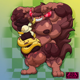 2_horns 3_toes 4_fingers animal_genitalia animal_penis anthro areola back_tuft ball_markings balls banana barefoot biceps big_areola big_balls big_breasts big_muscles big_nipples big_pecs big_penis big_tail black_nipples black_penis breast_squish breasts brown_balls brown_body brown_fur brown_hair butt candy chocolate dessert duo equine_genitalia equine_penis erection eyebrows feet female fingers flexing flexing_bicep flexing_both_biceps flexing_muscles fluffy fluffy_hair food freckled_breasts freckled_butt freckled_face freckled_shoulders freckles fruit fur fur_markings genital_markings genitals green_eyes green_nipples hair head_tuft horn huge_balls huge_muscles huge_pecs huge_penis hugging_penis hyper hyper_genitalia hyper_penis larger_male long_hair long_tail looking_pleasured male male/female mane mane_hair markings multicolored_body multicolored_fur musclegut muscular muscular_anthro muscular_arms muscular_legs muscular_male muscular_thighs musketeer nipples no_pupils nude open_mouth pecs penis penis_squeeze plant pose pupils red_eyes red_horn saggy_balls serpentine sharp_teeth simple_background size_difference smaller_female smile smiling_at_another smiling_at_partner smug smug_face smug_grin spots spotted_body spotted_markings squeezing squish standing tail tail_wrapped_around tail_wrapped_around_penis tan_body teeth toes tuft unusual_anatomy unusual_horn vein veiny_penis white_pupils yellow_body annaengine cookie_run devsisters mythology fan_character schwarzwalder aquatic canid canine cookie_(cookie_run) eel fish food_creature living_candy living_chocolate mammal mythological_canine mythological_creature unknown_species werecanid werecanine werecreature werewolf 1:1 2026 absurd_res digital_drawing_(artwork) digital_media_(artwork) full-length_portrait hi_res portrait