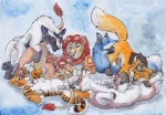 2014 all_fours alma_aurora anal animal_genitalia ass_up balls bisexual black_hair blue_fur canine canine_penis cum cunnilingus doggystyle feline feline_penis female feral feral_on_feral flower flower_in_hair fox from_behind fur gay group group_sex hair licking lion lying male mammal on_back oral oral_sex orange_hair orgy penis pink_fur pussy raised_tail red_hair rimming sex spread_legs spreading straight tiger tongue vaginal white_fur
Rating: Explicit
Score: 6
User: tony311
Date: March 06, 2014