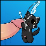 animal_genitalia animal_penis anthro ball_tuft balls black_body black_fur bodily_fluids cum cum_covered cum_on_face disembodied_penis erection excessive_cum excessive_genital_fluids extreme_size_difference faceless_character faceless_male fangs fur genital_fluids genitals handjob humanoid_genitalia humanoid_penis male male/male messy nude one_eye_closed open_mouth penile penis precum sex size_difference solo solo_focus standing tail tapering_penis teeth throbbing throbbing_penis tuft wink young young_anthro conditional_dnp muffinlewds anonymous_character joobie domestic_cat felid feline felis mammal digital_media_(artwork) hi_res