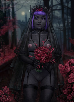blurred_background ear_piercing ear_ring ear_stud eyebrow_piercing facial_piercing female female_humanoid flower front_view fur genitals glistening glistening_eyes grey_body grey_fur hair holding_flower holding_object humanoid_genitalia humanoid_vulva looking_at_viewer mouth_closed multiple_piercings nipple_piercing nipple_ring nipples nose_piercing nose_ring nostril_ring outside piercing pink_nipples plant purple_eyes purple_hair red_rose ring_piercing solo standing tree vulva himeragoldtail humanoid hi_res portrait three-quarter_portrait
