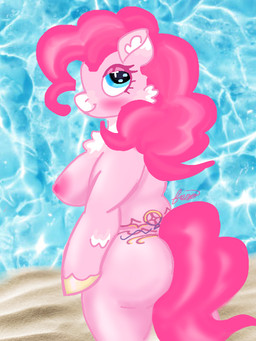 anthro beach bedroom_eyes breasts butt curvy_figure female hooves narrowed_eyes nipples nude nude_female overweight seductive standing tattoo thick_thighs tramp_stamp wide_hips fennofinnec friendship_is_magic hasbro my_little_pony pinkie_pie_(mlp) equid equine horse mammal pony 3:4 digital_drawing_(artwork) digital_media_(artwork)