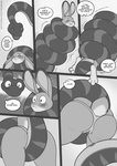 anthro black_and_white blush bodily_fluids clothed clothing coiling comic disney duo female feral freckles_(artist) genital_fluids judy_hopps lagomorph leporid male male/female mammal monochrome panties precum pussy_juice_through_clothing rabbit reptile scalie snake speech_bubble squeezing text underwear vaginal_fluids wet wet_clothing zootopia