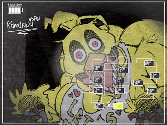 anthro beak big_breasts big_butt breasts butt camera_view crawling feathers female front_view head_feathers head_tuft looking_at_viewer machine nude open_mouth purple_eyes solo teeth toothed_beak tuft yellow_body yellow_feathers ramakopa five_nights_at_freddy's five_nights_at_freddy's_2 scottgames withered_chica_(fnaf) animatronic avian bird chicken galliform phasianid robot 4:3