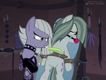 abuse bdsm bound dildo duo female feral gag gagged genitals pussy questionable_consent scar sex_toy tickling earth_pony_colds friendship_is_magic hasbro my_little_pony limestone_pie_(mlp) marble_pie_(mlp) equid equine horse mammal pony absurd_res hi_res