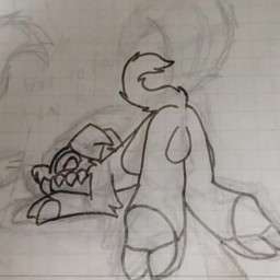 all_fours anthro balls bottomwear butt claws clothing excited feet feral genitals horn male male/male paper_background paws skirt solo young sirunfurr disney the_owl_house king_clawthorne demon titan_(the_owl_house) 1:1 animated hi_res no_sound short_playtime unfinished video