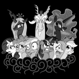 2012 antler applejack_(mlp) armor changeling discord_(mlp) draconequus equine fangs female feral fluttershy_(mlp) friendship_is_magic greyscale grin group hair havikm66 helmet horn horse long_hair male mammal monochrome my_little_pony nightmare_moon_(mlp) open_mouth pegasus pinkie_pie_(mlp) plain_background pony queen_chrysalis_(mlp) rainbow_dash_(mlp) rarity_(mlp) teeth twilight_sparkle_(mlp) unicorn wings
Rating: Safe
Score: 9
User: Anonymous_Brony
Date: November 19, 2012