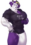 anthro big_muscles big_pecs bodily_fluids clothed clothing huge_muscles huge_pecs hyper hyper_muscles hyper_pecs lactating lactating_through_clothing male male_lactation muscular muscular_male pecs solo tight_clothing wet wet_clothing dakaliginous grier_(dakaliginous) bat mammal hi_res