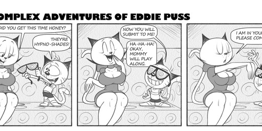 4_fingers age_difference angry anthro arms_bent bent_legs big_breasts big_eyes big_head big_mouth_(anatomy) biped bite biting_lip biting_own_lip black_text bodily_fluids border bottomless bottomless_anthro bottomless_male bottomwear bow_(feature) breasts broken_glasses bubble_butt butt cleavage cleavage_overflow clothed clothed_anthro clothed_female clothed_male clothing collarbone curved_eyebrows curved_tail dialogue dress duo extended_arms eyebrows eyelashes eyes_closed eyewear fangs female fingers floor footwear freckled_face freckles front_view frown fully_clothed fully_clothed_anthro fully_clothed_male furniture glasses glistening glistening_nose grin half-closed_eyes hand_print hands_on_hips hands_on_own_hips holding_bottomwear holding_clothing holding_eyewear holding_glasses holding_object holding_shorts huge_breasts huge_hips humanoid_hands humor inside internal_wall iris larger_female laugh legs_together long_eyelashes long_tail long_whiskers looking_at_another looking_at_object looking_down looking_down_at_another looking_up looking_up_at_another male male/female markings mature_anthro mature_female motion_lines motion_outline narrowed_eyes neck_bow older_female on_sofa open_mouth open_smile pattern_clothing pattern_furniture pattern_shirt pattern_sofa pattern_t-shirt pattern_topwear plantigrade pointy_ears prick_ears raised_heel round_head self_bite shirt shocked shoes short_dress short_sleeves shorts shota sitting sitting_on_sofa size_difference slap_mark smaller_male smile smiling_at_another snarling sofa speech_bubble standing standing_on_sofa striped_clothing striped_markings striped_shirt striped_t-shirt striped_tail striped_topwear stripes sweat sweatdrop t-shirt tail tail_markings talking_to_another talking_to_self teeth text thick_thighs three-quarter_view title tongue topwear wall_(structure) wearing_glasses whisker_markings whiskers white_border wide_hipped_anthro wide_hipped_female wide_hips young young_anthro young_male younger_male unbakable the_complex_adventures_of_eddie_puss eddie_puss mother_puss domestic_cat felid feline felis mammal 2025 absurd_res comic digital_drawing_(artwork) digital_media_(artwork) english_text greyscale hi_res long_image monochrome signature wide_image mother_(lore) mother_and_child_(lore) mother_and_son_(lore) parent_(lore) parent_and_child_(lore) parent_and_son_(lore) son_(lore)