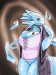 anthro big_breasts breasts female mature_female slightly_chubby kiit0s yu-gi-oh! blue-eyes_white_dragon duel_monster 3:4