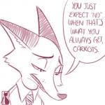 1:1 2017 anthro canid canine comic dialogue disney english_text fox fur male mammal nick_wilde red_fox sami01 simple_background solo speech_bubble text true_fox zootopia