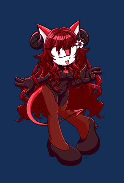 accessory armwear big_butt butt choker clothing dress elbow_gloves female footwear fur gloves hair hair_accessory handwear high_heels horn jewelry long_socks necklace red_body red_eyes red_fur red_hair shoes solo spade_tail tail thick_thighs tight_clothing tight_dress wide_hips xxkenthewolfxx sega sonic_the_hedgehog_(series) vtuber fan_character demon domestic_cat felid feline felis mammal absurd_res alpha_channel hi_res