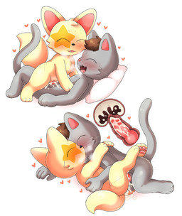animal_genitalia animal_penis anthro anthro_on_feral anthro_penetrating anthro_penetrating_feral bestiality blonde_hair blush bodily_fluids brown_hair canine_genitalia canine_penis cowgirl_position cum cum_in_vagina cum_inside duo erection eyes_closed fangs female female_feral female_on_bottom female_on_top feral feral_on_feral feral_penetrated from_front_position fur genital_fluids genitals grey_body grey_fur grey_tail hair heart_symbol hug humanoid_genitalia humanoid_genitalia_on_feral humanoid_vulva humanoid_vulva_on_feral internal knot lying male male/female male_feral male_on_bottom male_on_top missionary_position motion_lines nude on_back on_bottom on_top open_mouth paws penetration penis pillow quadruped semi-anthro sex simple_background size_difference smaller_penetrated tail teeth vulva whiskers white_background white_pillow x-ray_view yellow_body yellow_fur yellow_tail conditional_dnp frchpk tiberius_magnus canid canine domestic_cat felid feline felis fennec_fox fox mammal true_fox 2026 absurd_res alternate_version_at_source hi_res shaded