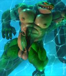 abs anthro balls erection eyewear genitals glasses green_body humanoid_genitalia humanoid_penis male muscular muscular_male nude pecs penis pool solo swimming_pool teeth psyertitan league_of_legends riot_games tencent pool_party_renekton renekton alligator alligatorid crocodile crocodilian crocodylid mammal reptile scalie 3d_(artwork) digital_media_(artwork) hi_res