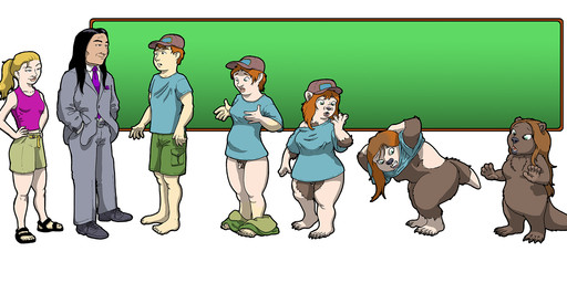 anthro barefoot basic_sequence black_hair blonde_hair bottomwear breast_growth breasts brown_body brown_fur brown_hair business_suit clothed clothing feet female five_frame_image five_frame_sequence footwear fur fur_growth gender_transformation genitals group growth hair hat headgear headwear human_to_anthro linear_sequence male mtf_transformation multi_frame_sequence nude penis shirt shoes shorts shrinking size_transformation smile solo_focus species_transformation standing suit surprised tail tail_growth topwear transformation transformation_sequence anymouse1968 human mammal mustelid otter 2020 hi_res sequence story story_in_description