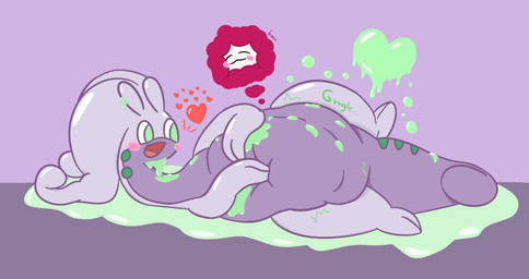 ambiguous_gender anthro blush cozy duo endosoma happy heart_symbol love lying on_side playful safe_vore slime smile soft_vore vore clingygoo mythology nintendo pokemon dragon generation_6_pokemon goodra mythological_creature mythological_scalie pokemon_(species) scalie absurd_res hi_res