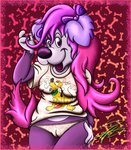 anthro clothed clothing female panties pose smile solo underwear conditional_dnp lobofeo tippy disney pluto_(disney) canid canine canis domestic_dog mammal absurd_res hi_res pinup