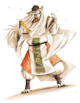 4_toes 5_fingers anthro asian_clothing barefoot biped claws clothed clothed_anthro clothed_male clothing east_asian_clothing eboshi feet finger_claws fingers folding_fan front_view fur hair hand_fan headgear headwear holding_object humanoid_hands inner_ear_fluff japanese_clothing kariginu long_hair male male_anthro pattern_clothing print_clothing simple_background solo standing toe_claws toes tuft whiskers 8aaccoo canid canine fox mammal 2011 hi_res