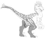 animal_genitalia feral genital_slit genitals male open_mouth penis simple_background solo tongue saberhorn jojo's_bizarre_adventure diego_brando scary_monsters dinosaur dromaeosaurid prehistoric_species reptile scalie stand_(jjba) theropod utahraptor absurd_res hi_res meme monochrome