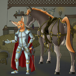 alcohol anthro armor beer beverage candle cape cloak clothing duo ear_tuft fantasy feral fire fireplace furniture halberd inviting male melee_weapon mount plate_armor polearm saddle short_tail table tail tankard tavern tuft weapon wine wine_bottle zirilon dungeons_and_dragons hasbro wizards_of_the_coast domestic_cat equid equine felid feline felis horse mammal mouse murid murine rodent tabaxi 1:1 alternate_version_at_source digital_media_(artwork)