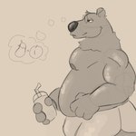 anthro belly beverage bottomwear brown_body clothing eyewear food fruit glasses male peach_(fruit) plant shorts solo squash_(fruit) zucchini palister35 capybara caviid mammal rodent 1:1 hi_res